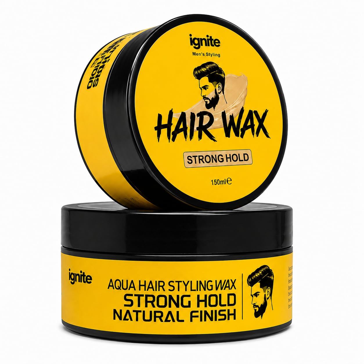 ignite Hair Wax for Men, Strong Hold Styling Wax, Natural Matte Finish, WaterBased Formula, Hair Styling Product