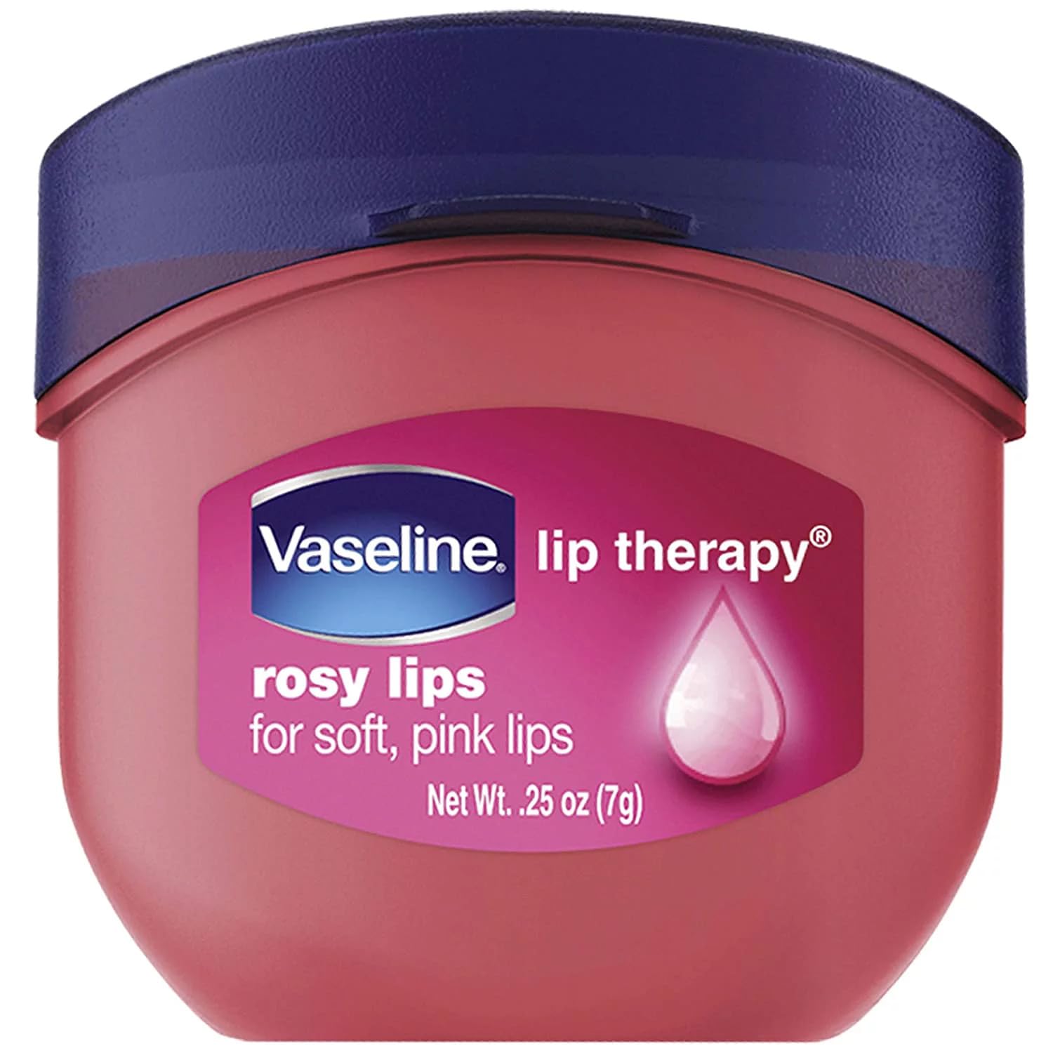 Vaseline, Rosy Lips, Lip Therapy.25 Oz, (Pack Of 3), Violet, 75.0Ounce