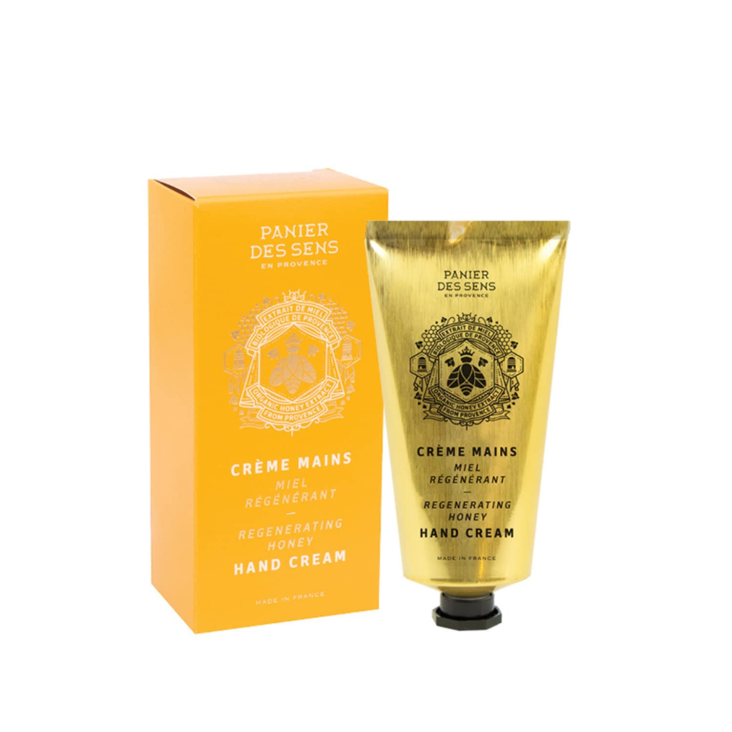 Panier des Sens - Hand Cream for Dry Cracked Hands and Skin - Honey Hand Lotion, Moisturizer, Mask - With Shea Butter and Honey 