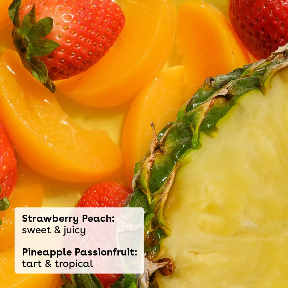 Eos 100% Natural Lip Balm - Strawberry Peach And Pineapple Passionfruit, Dermatologist Recommended, All-Day Moisture, 0.14 Oz, 2