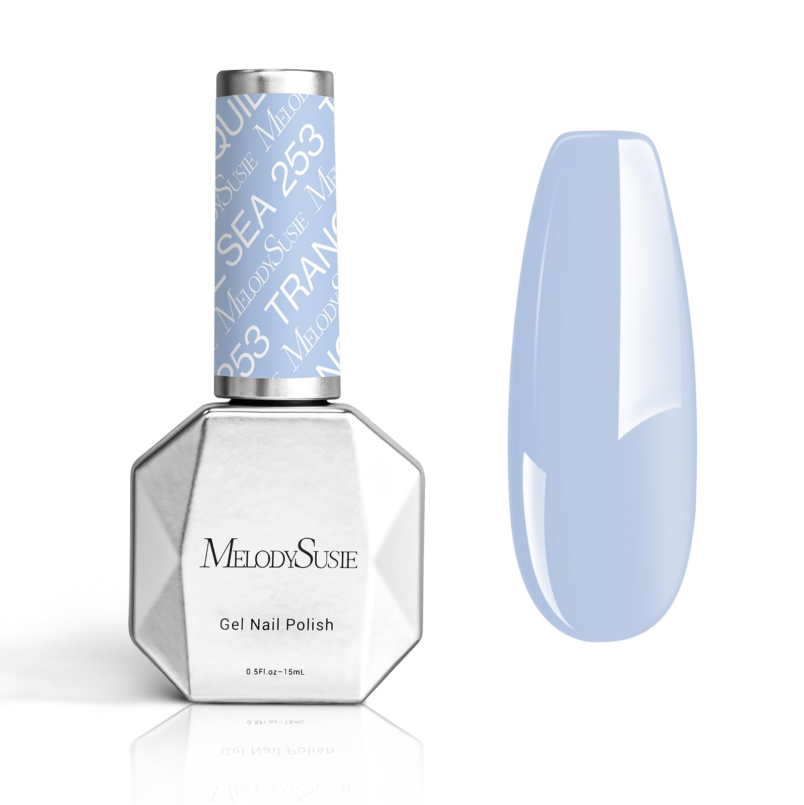 MelodySusie Thick Blue Gel Nail Polish,0.5fl oz Macaron Blue Color Soak Off UV LED Spring Summer Baby Blue Gel Polish Gift for W