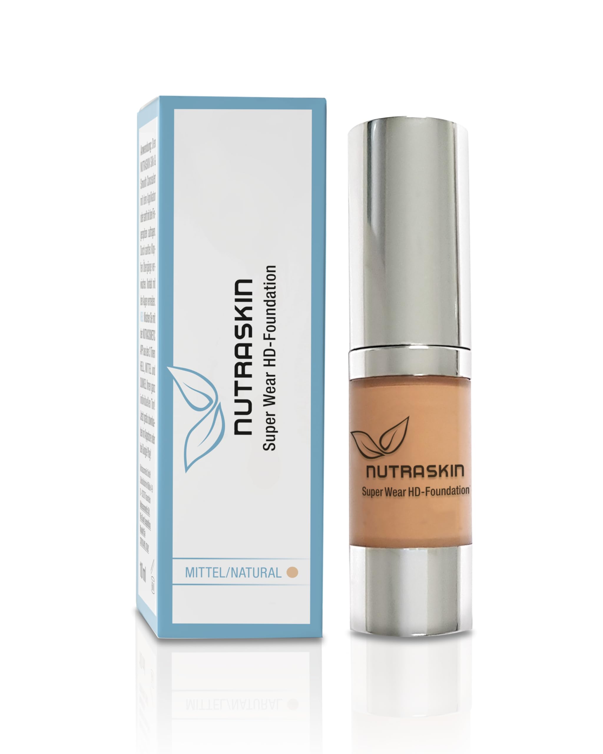 Nutraskin Super Wear HD Foundation Medium  Liquid Foundation Makeup for a Radiant Complexion I Waterproof and LongLasting Prim