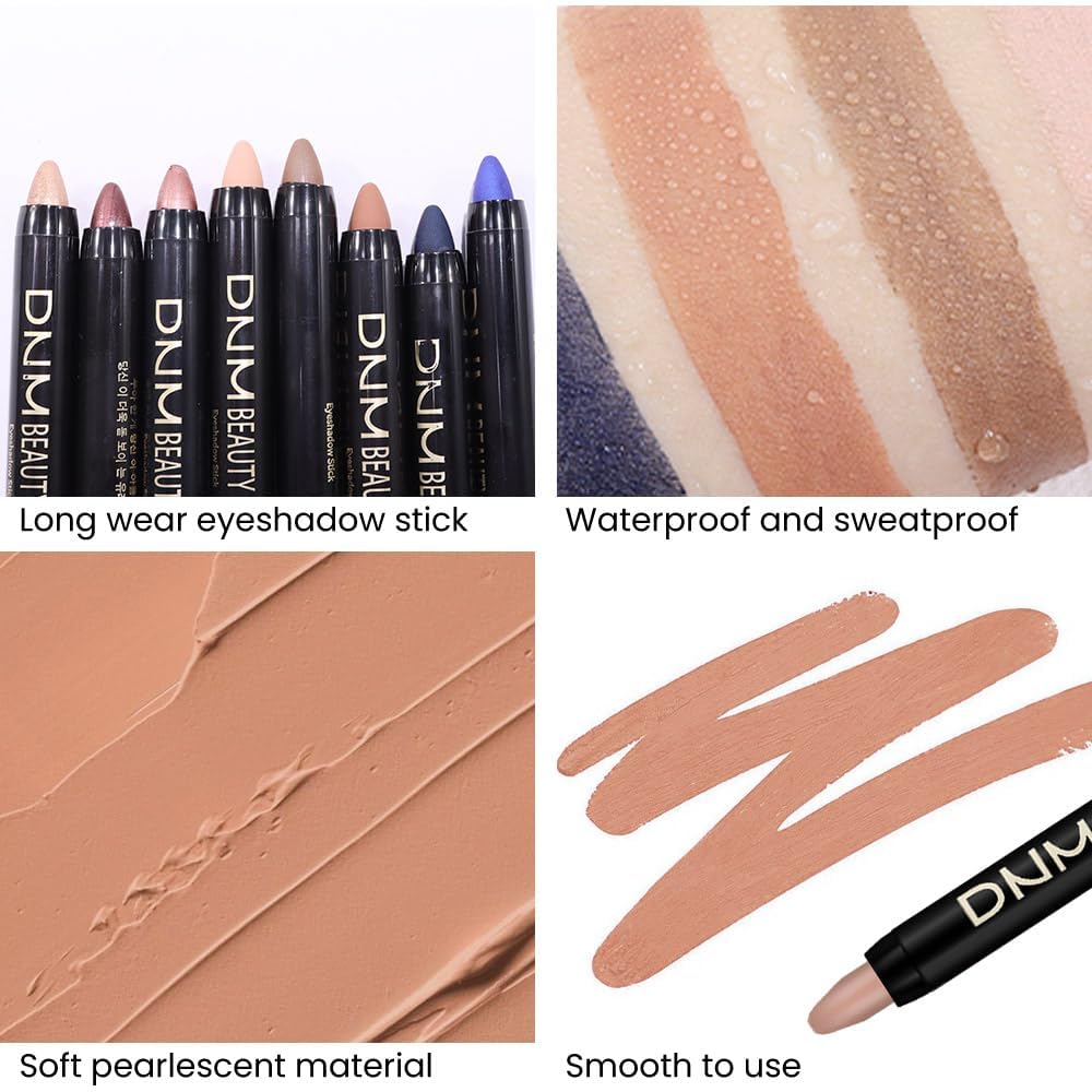 Evpct 2Pcs Cream Eyeshadow Sticks Set For Eyes Waterproof, Ginger Matte Caramel Matte Eye Shadow Stick Pencil Pen Bulk Sombras E