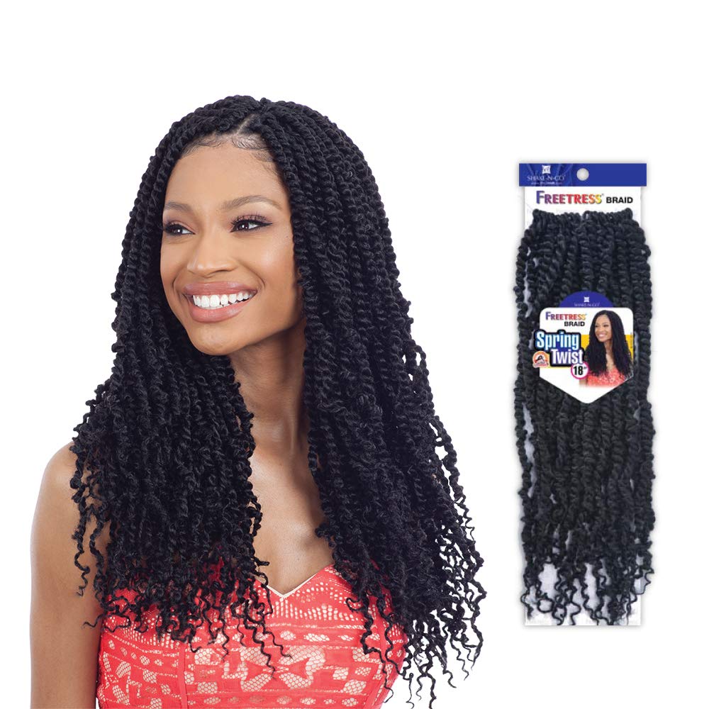 MULTI PACK DEALS! FreeTress Crochet Braids Spring Twist 18'' (1-PACK, CARAMELT)