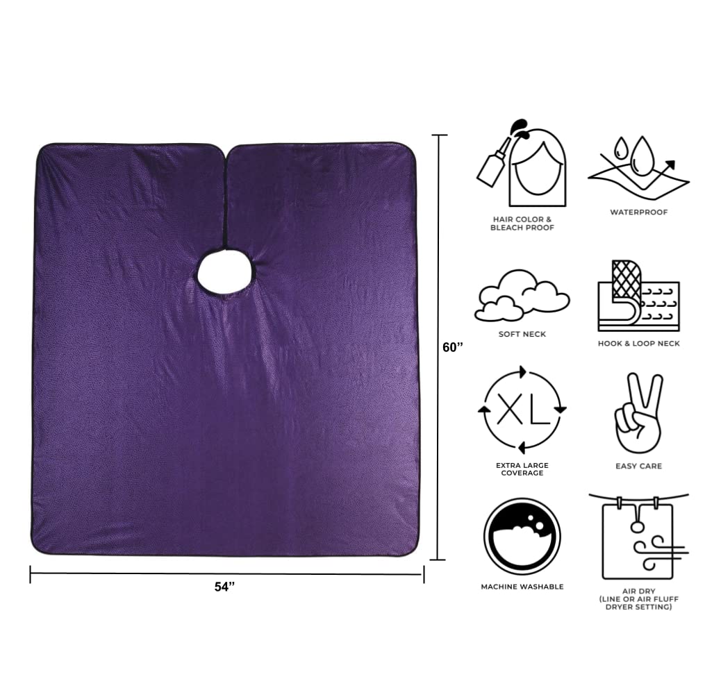 Cricket Encore All Purpose Professional Salon Cape Waterproof Bleach Proof Cape for Hair Stylist, Adjustable Neck Client Gown, A