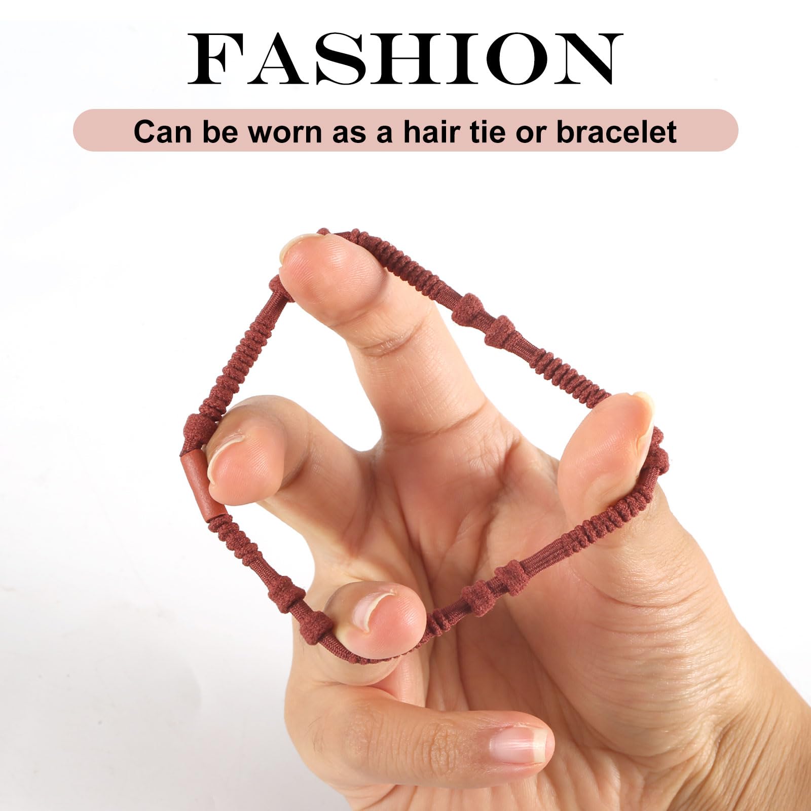 24pcs Boho Hair Ties, Cute Hair Ties Bracelets Elastic Hair Tail Hairbands for Ponytail Holders Hair Accessories for Women Girls