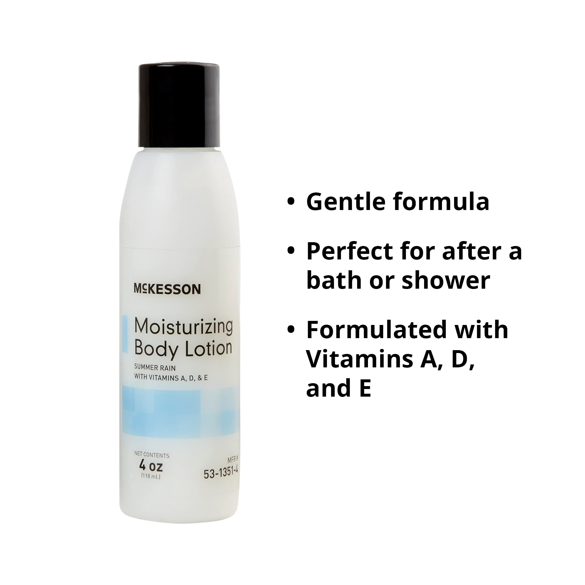 McKesson Moisturizing Body Lotion with Vitamins A, D, E, Summer Rain Scent, 4 oz, 1 Count