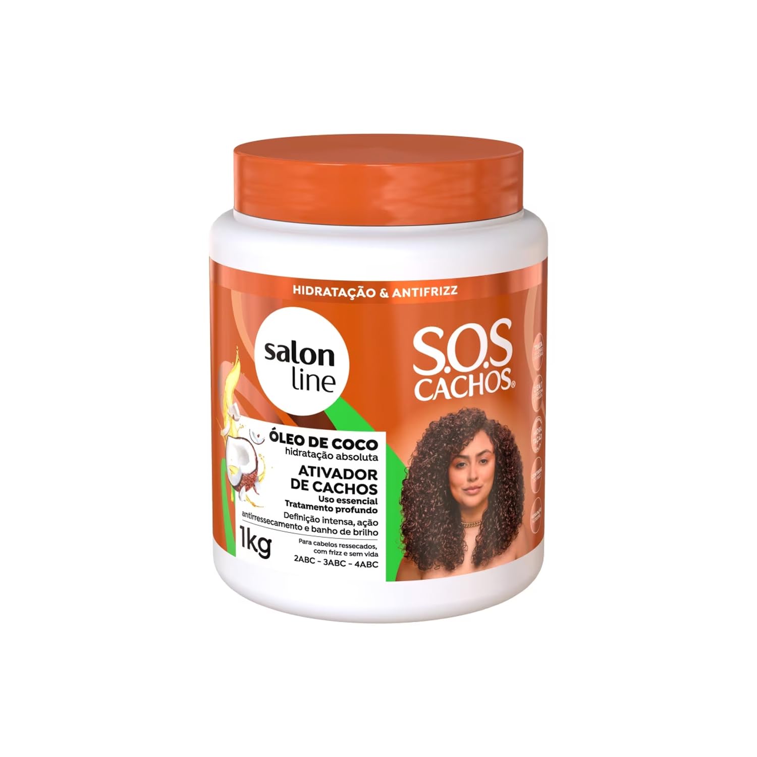 Salon Line - Linha SOS Cachos (Oleo de Coco) - Ativador de Cachos 1 Kg - (SOS Curls (Coconut Oil) Collection - Curl Activator Ne