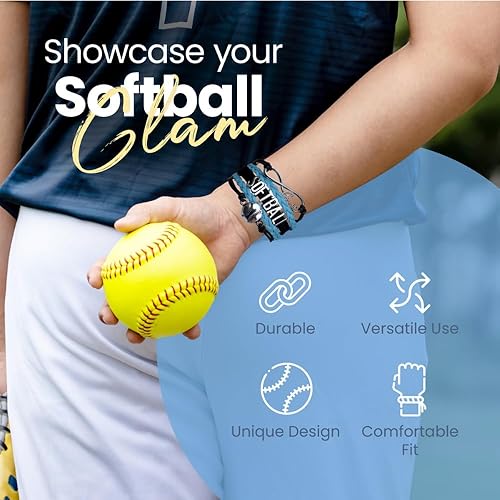Infinity collection Softball Bracelet- Softball Jewelry - Perfect Softball Player, Softball Team and coaches gifts