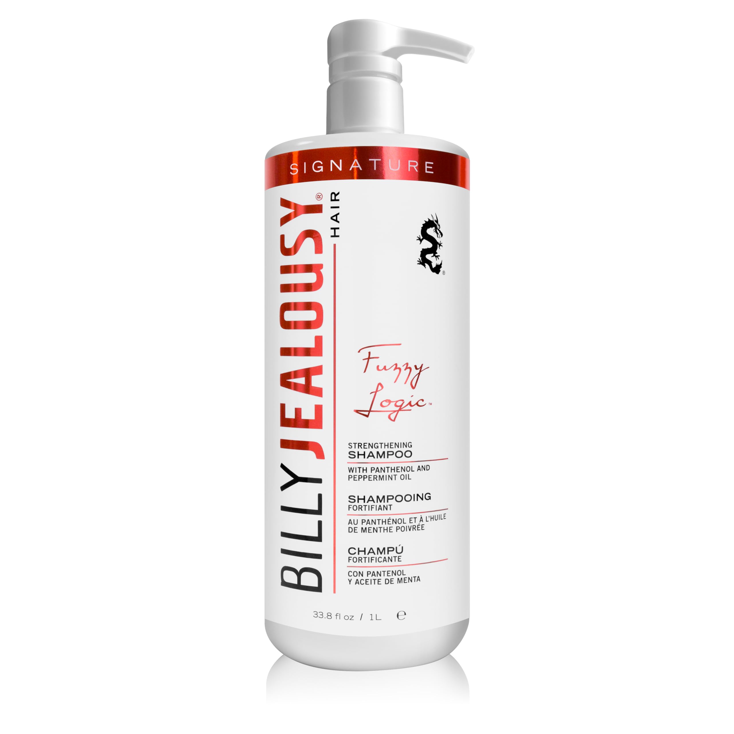 Billy Jealousy Fuzzy Logic Men's Shampoo for Thinning Hair, Peppermint-Infused, With DHT Blockers to Prevent Hair Loss and Break