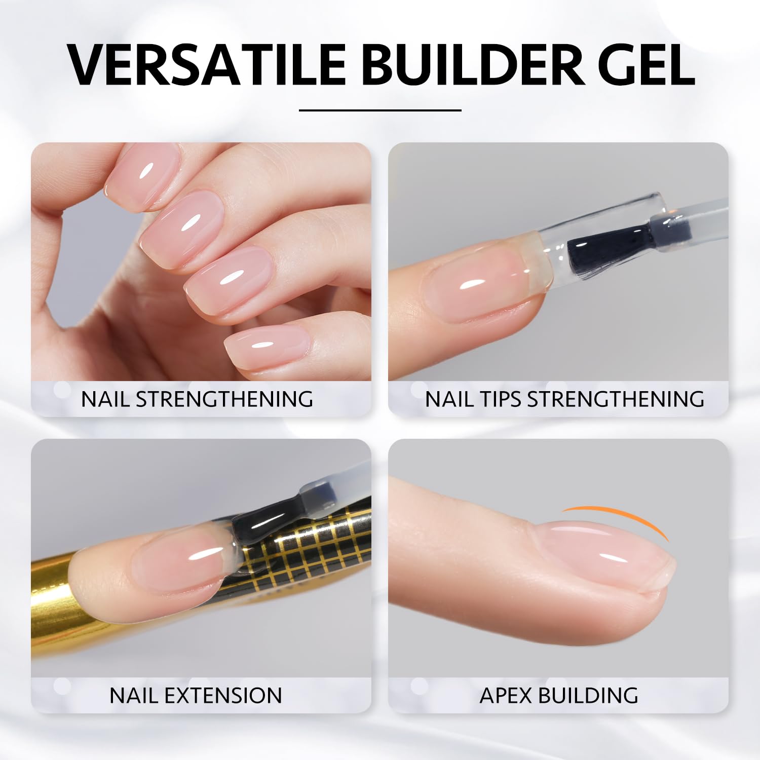 Gaoy Builder Gel For Nails, 16Ml Nail Strengthener In A Bottle, Nail Extension Hard Gel, Soak Off Long Lasting Uv Gel, 1726 Baby