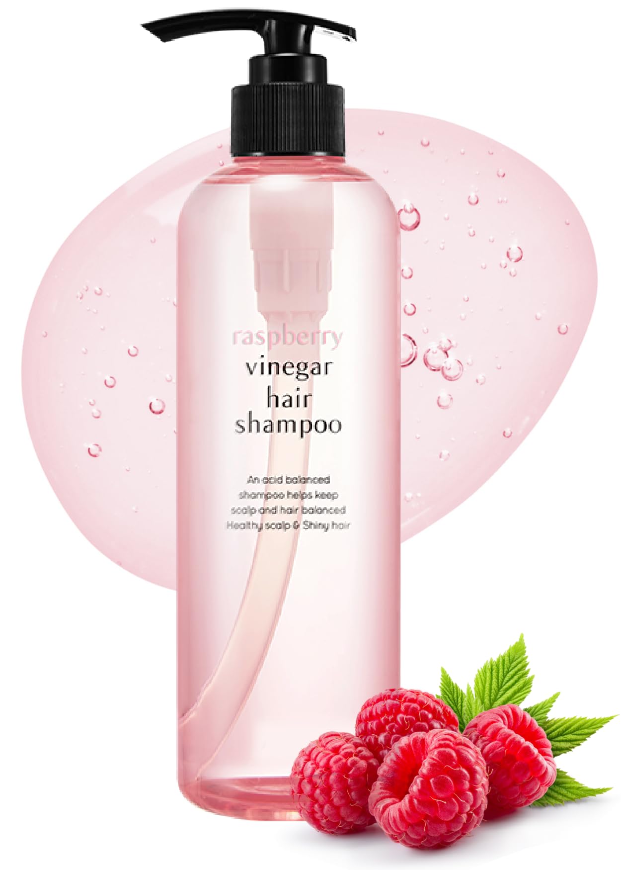 Apieu Raspberry Vinegar Hair Shampoo 16.9 Fl.Oz / 500 Ml - Dandruff & Clarifying Shampoo | Balances Ph, Removes Buildup, Soothes