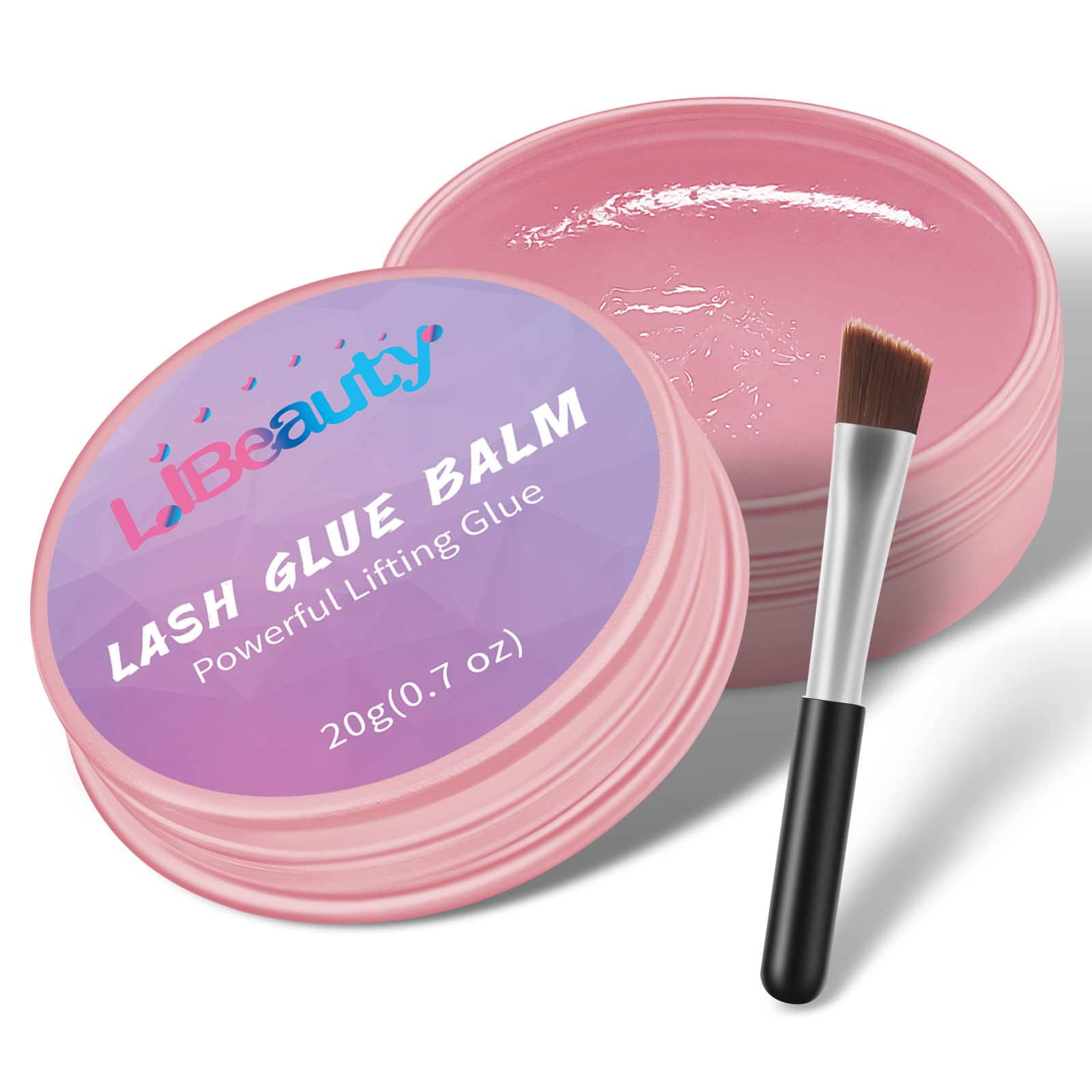Libeauty Lash Glue Balm Lash Lift Adhesive 0.71Oz/20G Strong Sticky Fruit Flavor Eyelash & Eyebrow Perm Glue Balm for Long Lasti