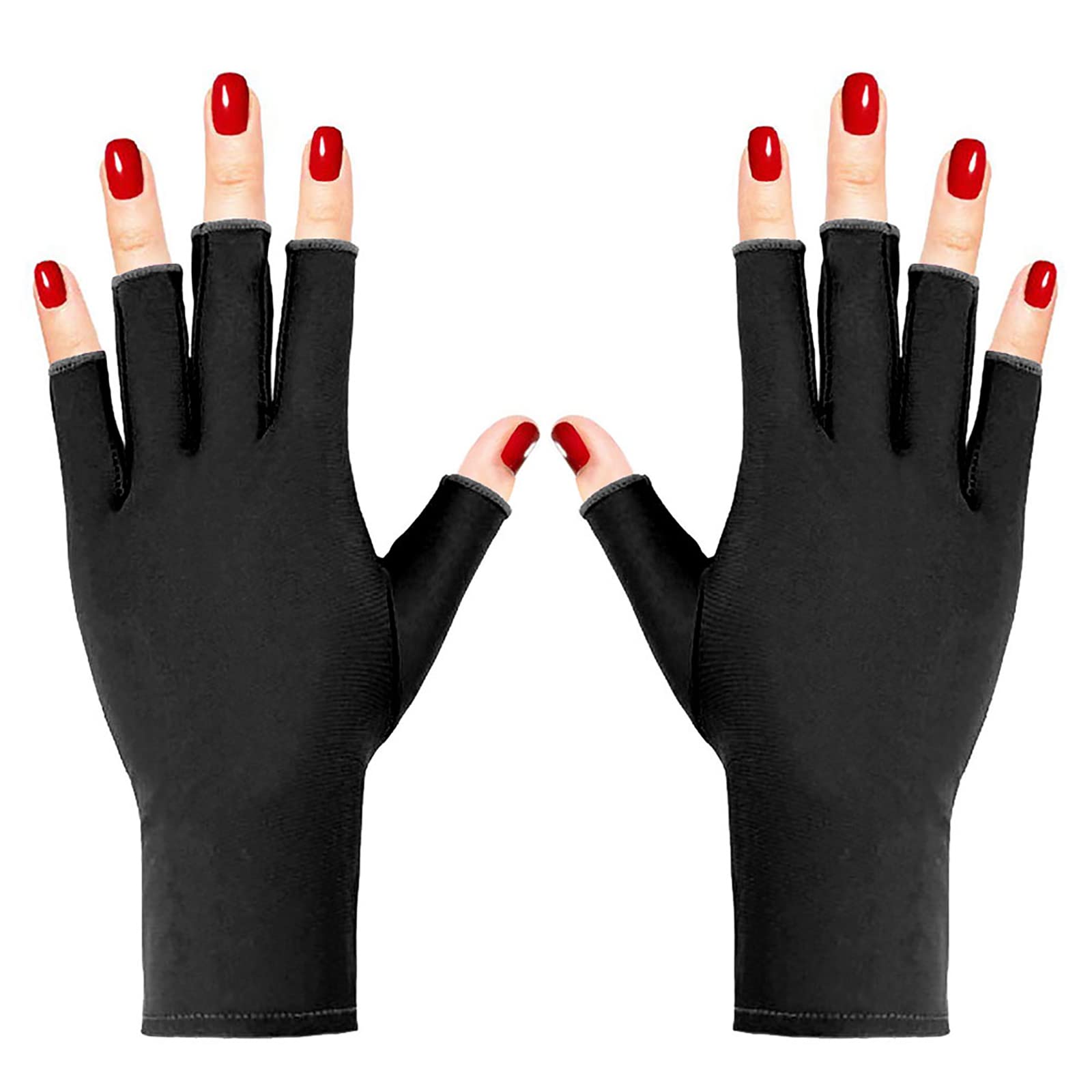 Pimoys Anti Uv Gloves For Nail Lamp Light Manicure Gloves Uv Protection Gloves Fingerless Uv Light Gloves For Gel Nail Lamp Hand