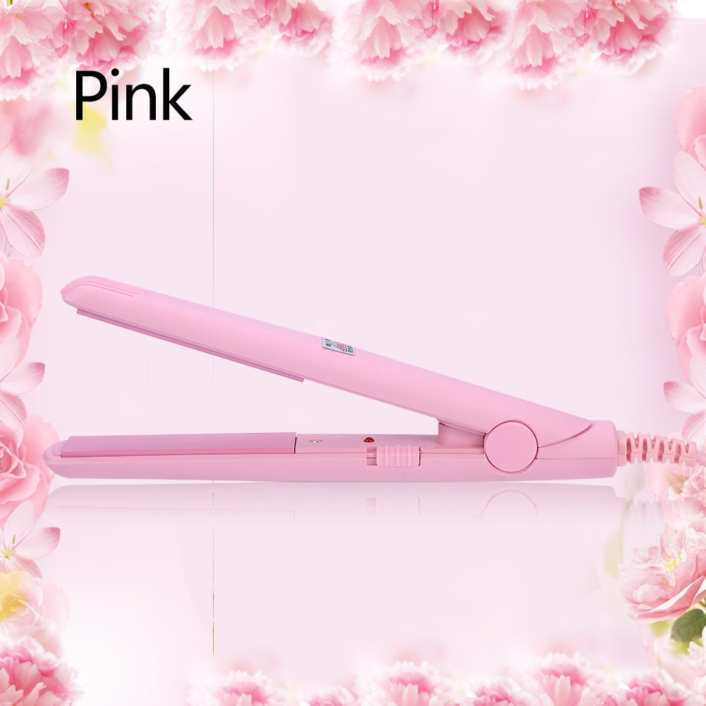 Mini Hair Straightener, 2 in 1 Mini Ceramic Tourmaline Flat Iron for Short Hair Pixie Cut Hair Touch Control, Anti-Frizz (4 Colo