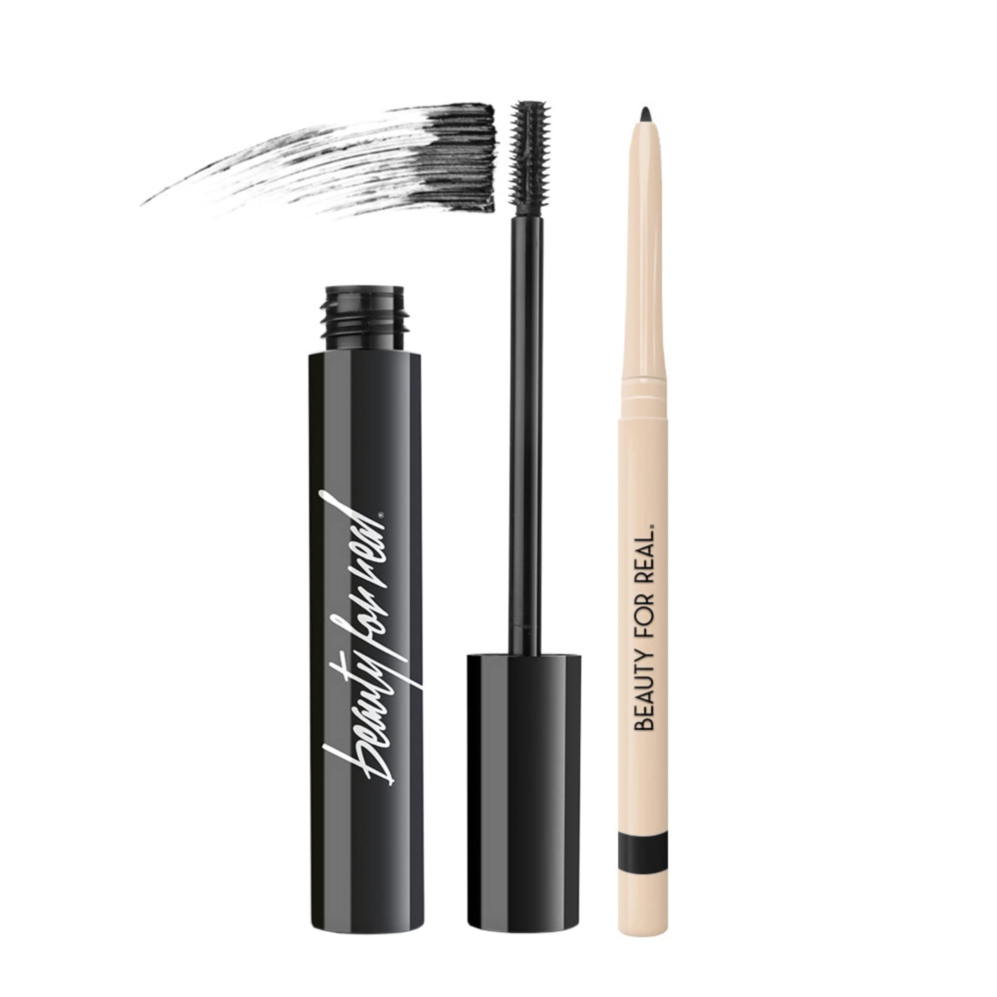 Beauty For Real I-Line 24-7 Eyeliner (Black Magic) & Hi-Def Mascara (Just Black) Set - Long-Wearing, Waterproof Gel Eyeliner + D