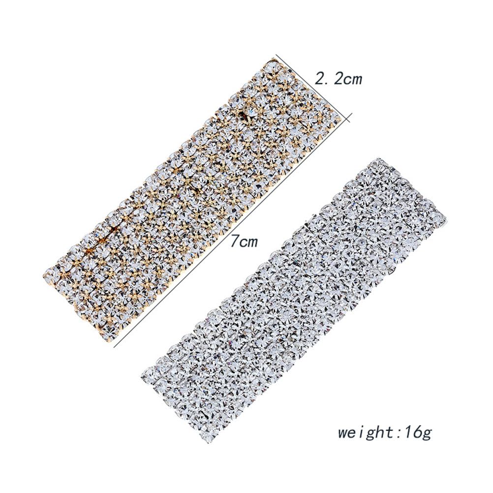 NOLITOY 2pcs Diamond Hairpins Hair Clips, Alloy Headdress Barrettes for Women and Girls, Decorative Black Rhinestone Hair Access