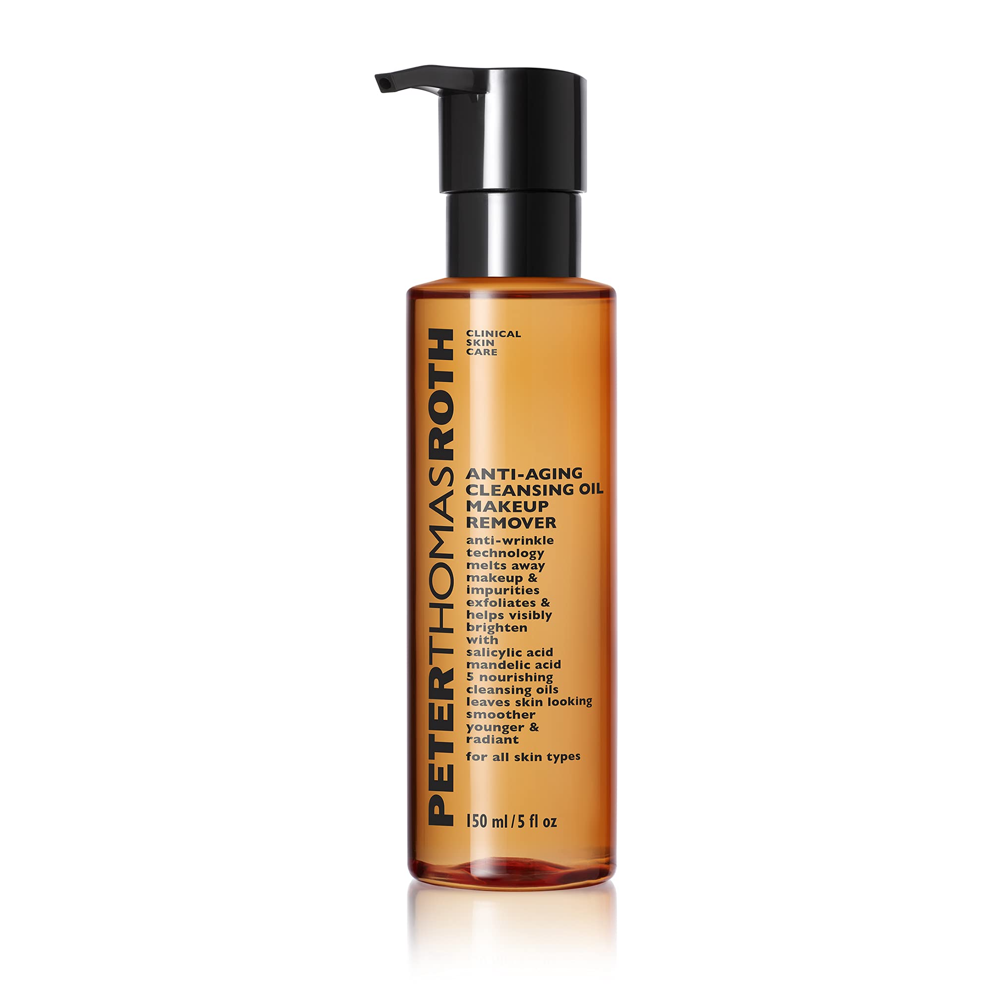 Peter Thomas Roth | Anti-Aging Cleansing Oil Makeup Remover | Oil Cleanser for Face with Salicylic Acid and Mandelic Acid Gently