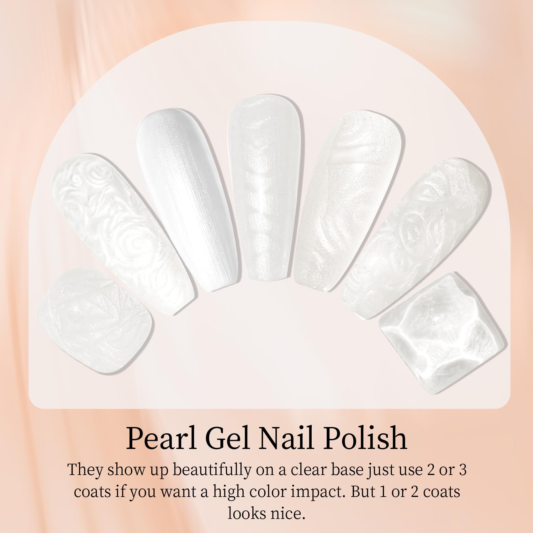 Maychao 15Ml Pearl Gel Nail Polish 1Pc Pearlescent Shell White Nail Polish Soak Off Shimmer Mermaid Gel Polish For Nail Art Mani