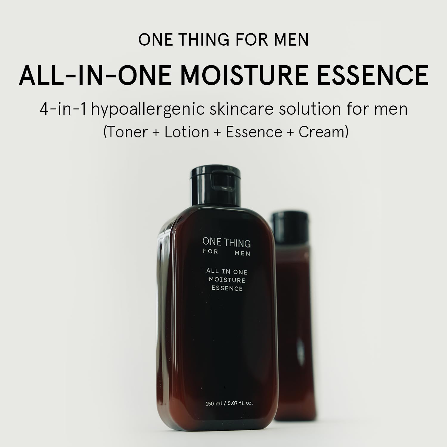 ONE THING FOR MEN All in One Moisture Essence 5.07 Fl Oz | 4-in-1 Soothing Mens Face Moisturizer, Toner, Aftershave Lotion, Dail