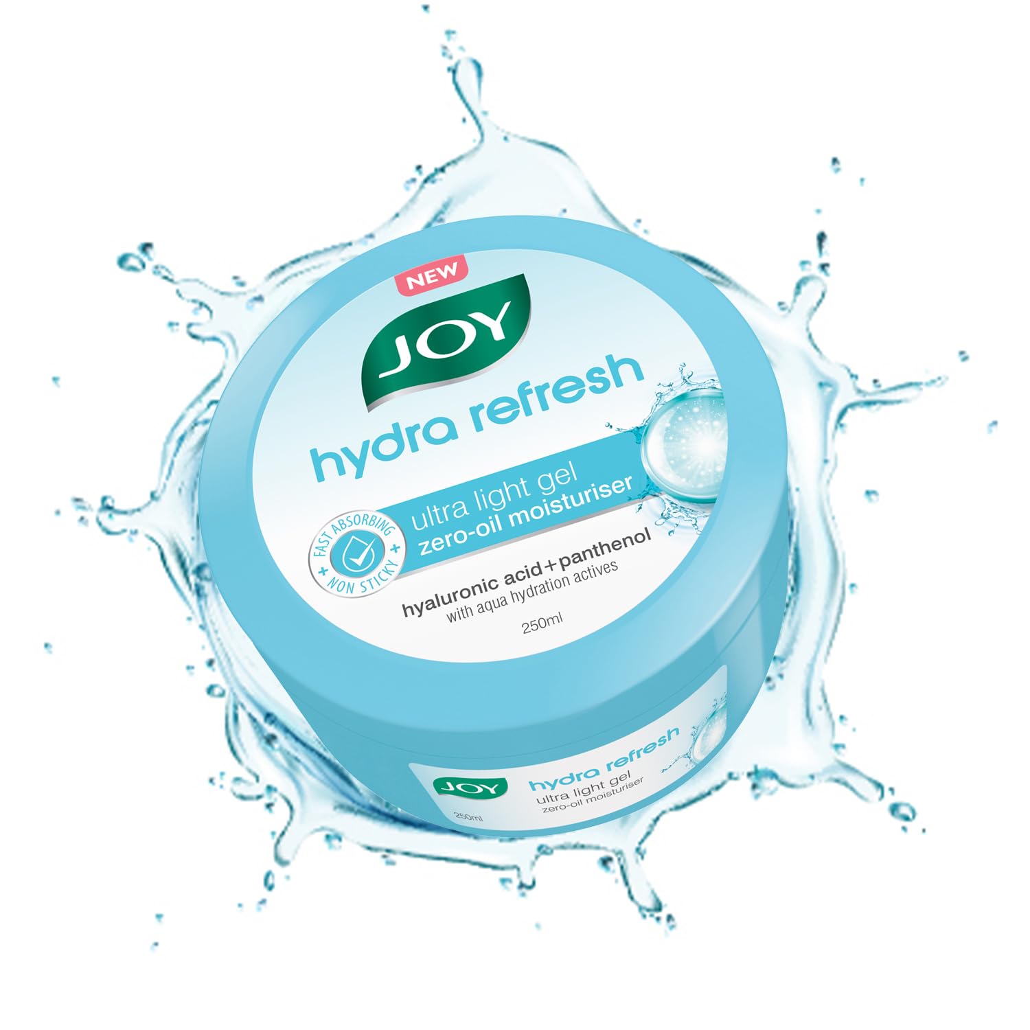 Joy Hydra Refresh Ultra Light Gel, Oil Free Moisturizer With Hyaluronic Acid & Vitamin E 250Ml - Non Sticky & Lightweight Face C