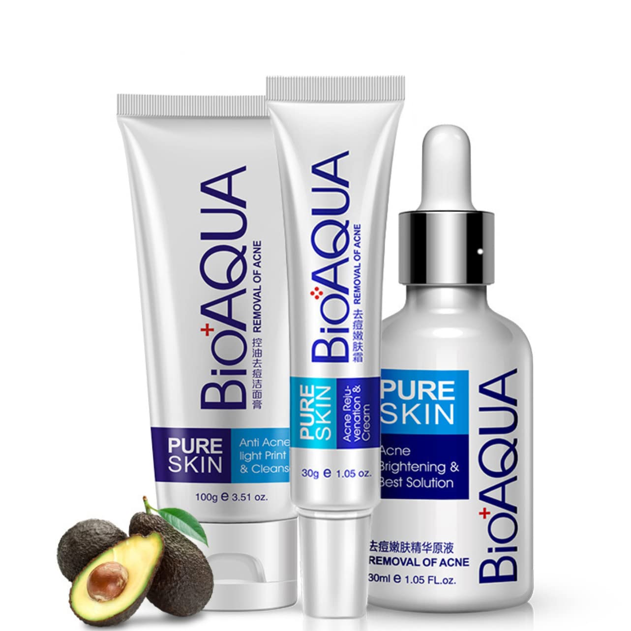 BIOAQUA 3in1 AntiAcne Set Cream Foam Oil 100g+30g+30ml