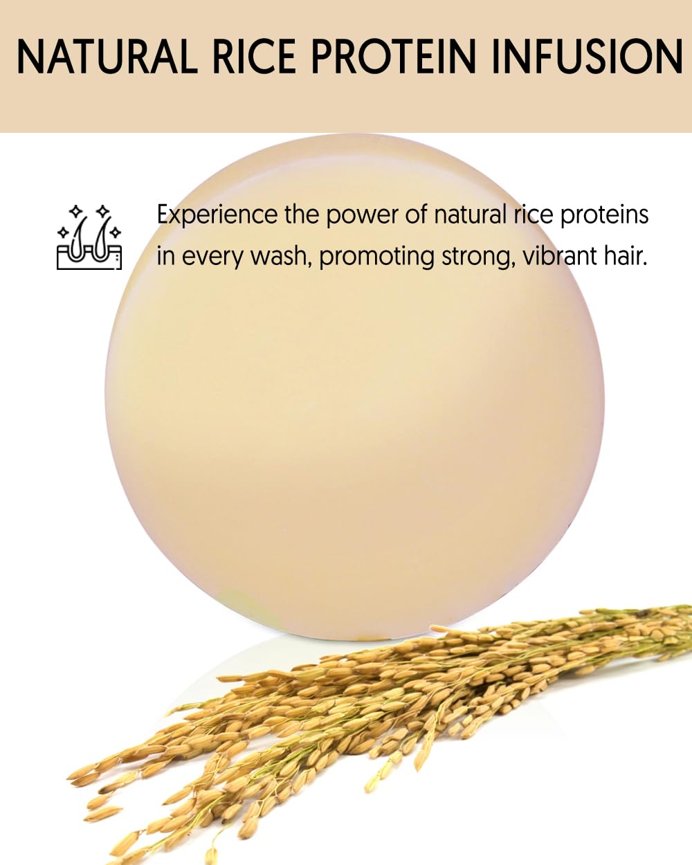 Rice Water Shampoo Bar For Hair Strengthening And Repair - Sulfate-Free, Vegan Formula With Nourishing Oils - Solid Shampoo For