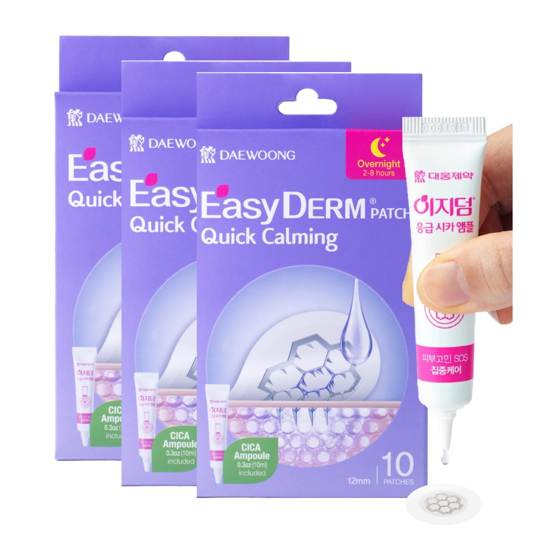 EasyDerm Quick Calming Magnesium Patches (30 patches) with Cica Ampoule