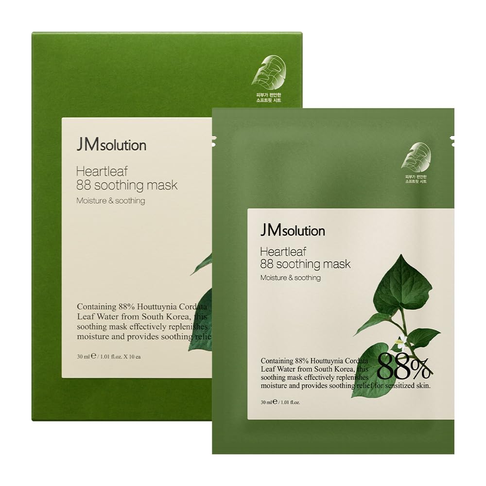 JMsolution Heartleaf 88 Sheet Mask 10 Sheets  KBeauty Korean Cosmetics