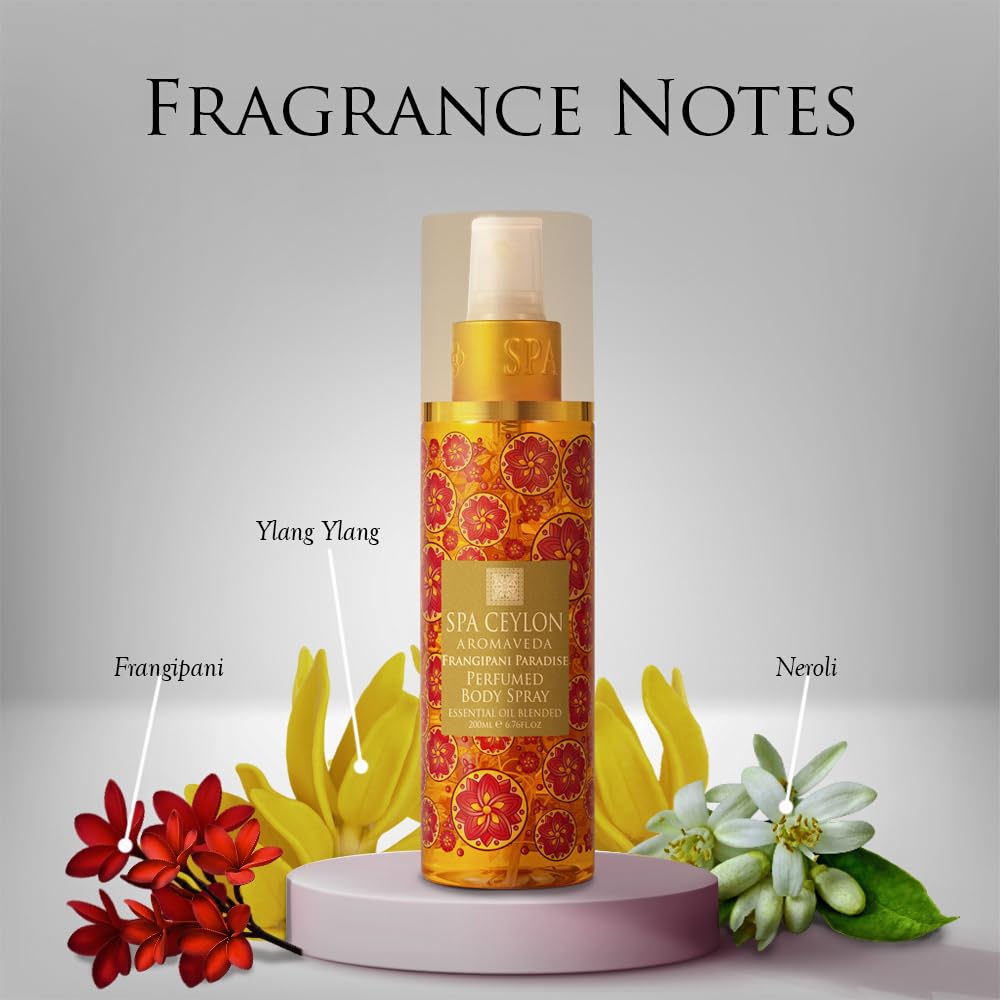 SPA CEYLON Island Rose Body Spray | Floral Aromatic Fragrance Mist for Women |Refreshing Body Spray Perfume with Rose Geranium O
