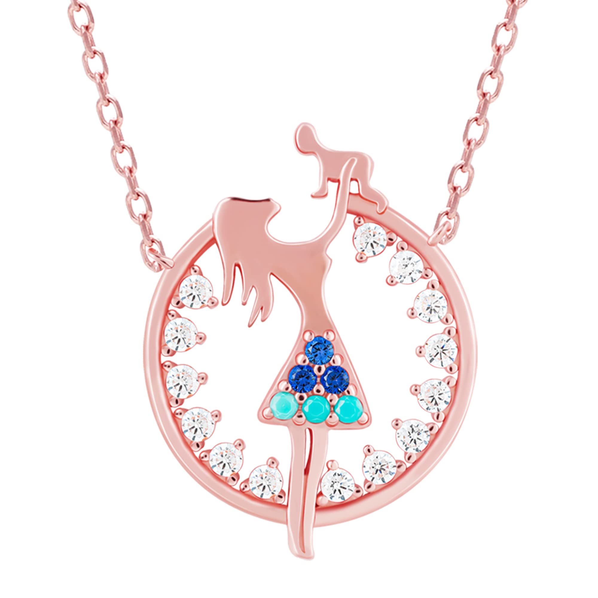 Giva 925 Silver Rosegold MotherS Love Necklace| Gifts For Girlfriend,Pendant To Gift Women & Girls | With Certificate Of Authen