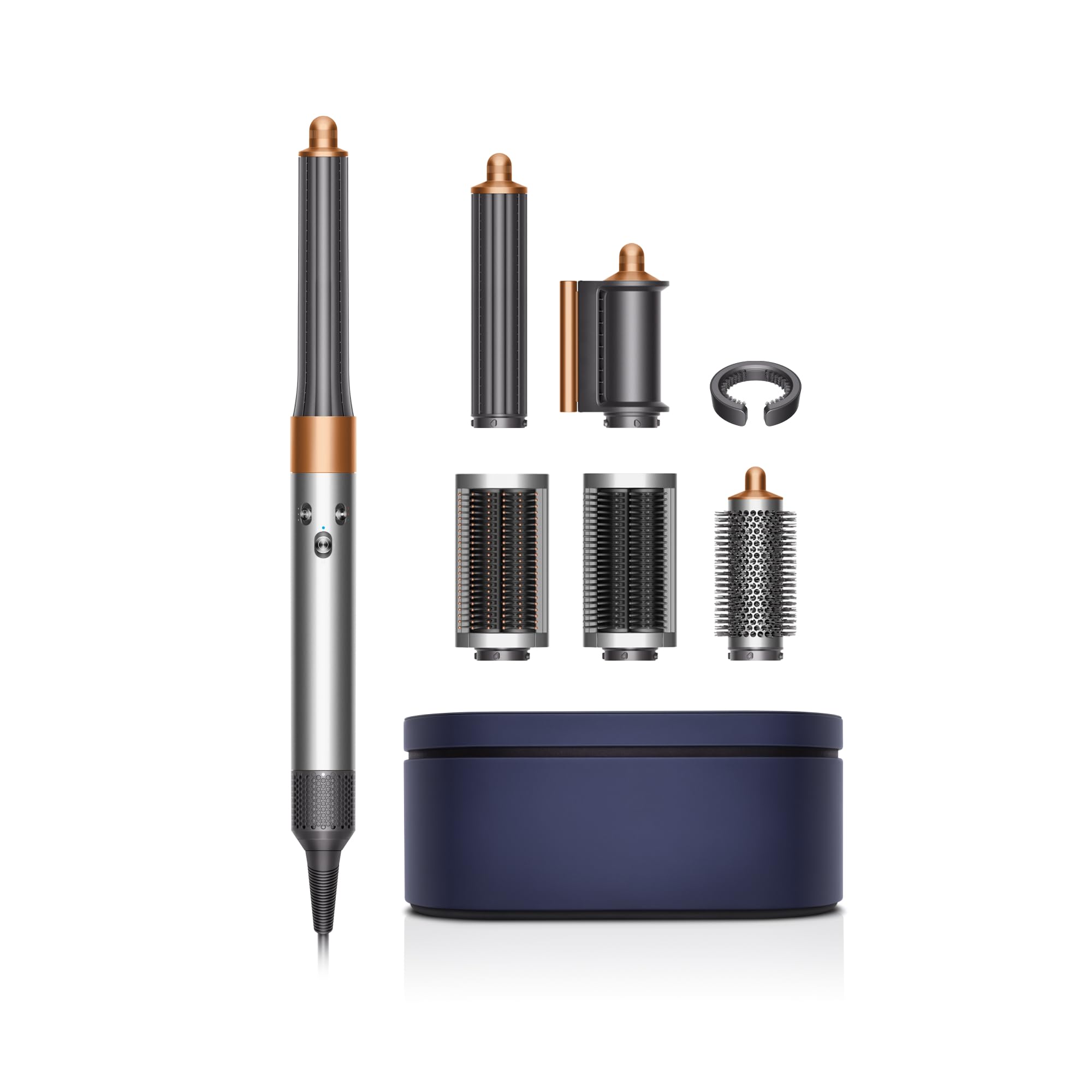 Dyson Airwrap Multi-Styler Complete Long 9 Piece Set - Nickel/Copper, Aluminum, For Straight to Wavy Hair, Model 2540201