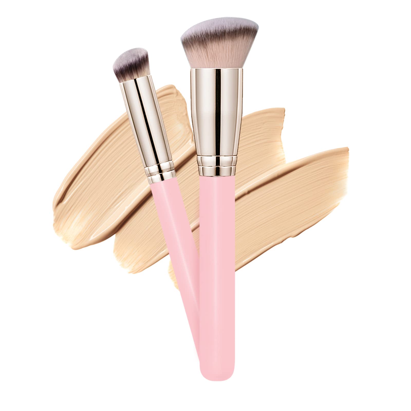 Makeup Brushes Dpolla Pro Foundation Brush And Flawless Concealer Brush Perfect For Any Look Premium Luxe Hair Contour Brush Per