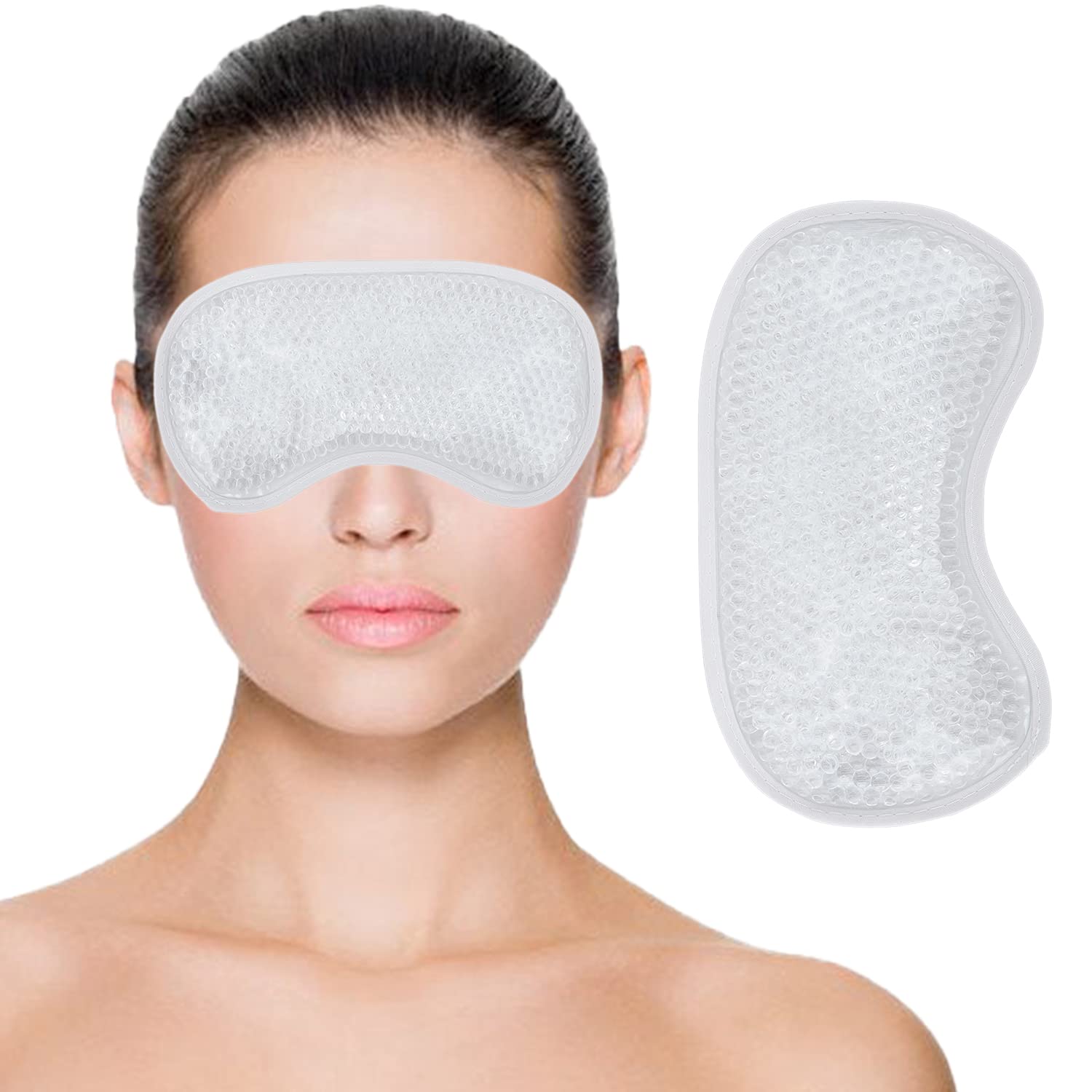 Zureni Cooling Gel Eye Mask For Undereye Dark Circles & Puffiness Reusable Multipurpose Forehead Cool Ice Pack For High Temperat