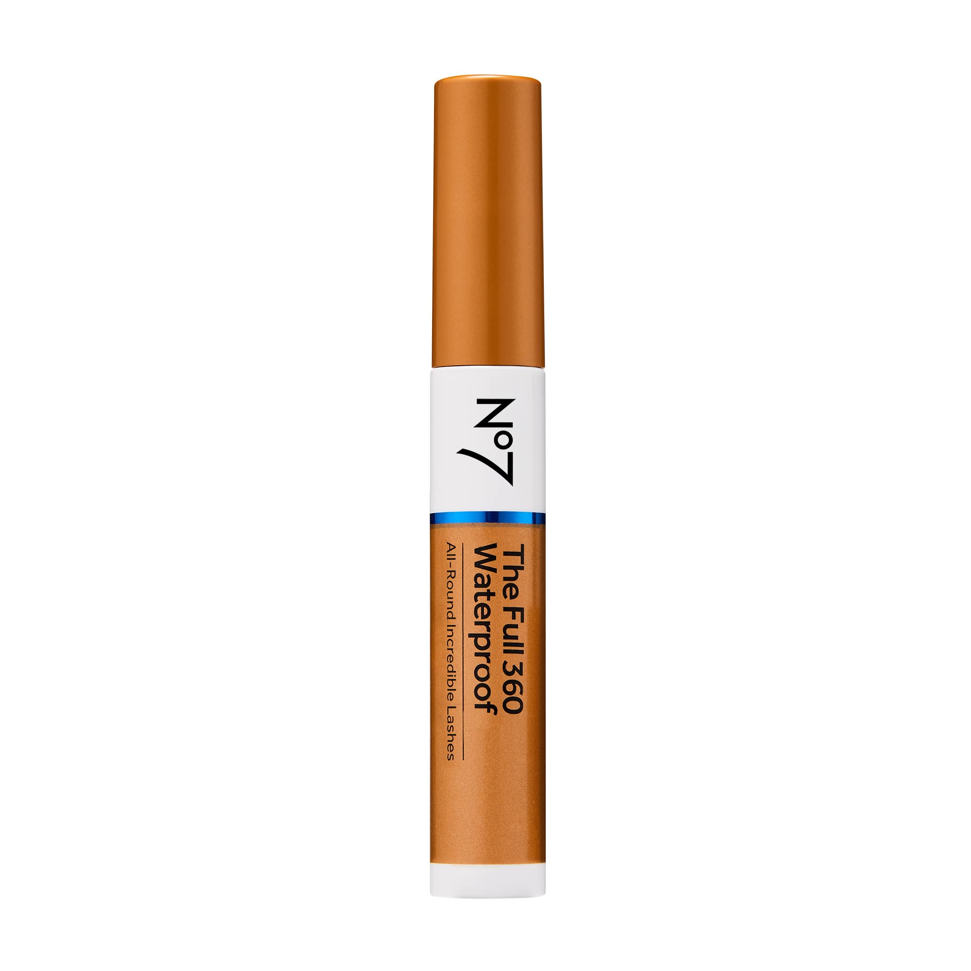 No7 The Full 360 Waterproof - Brown/Black - Sweat-Proof, Rain-Proof, Tear-Proof Mascara - Adds Volume, Length & Curl For Up To 1