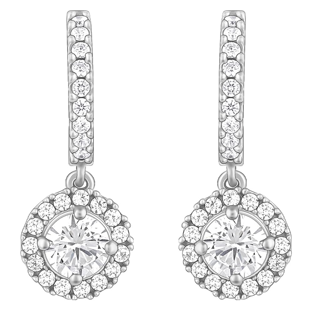GIVA 925 Silver Zircon Drizzle Drop Earrings|Rakhi Rakshabandhan Gift For Sister Bhabhi, Women&Girls,Pendant To Gift Women&Girls