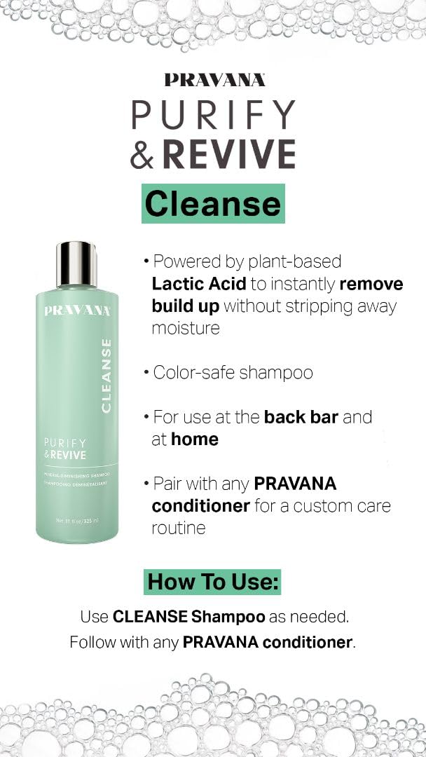 Pravana Purify & Revive Mineral Diminishing Shampoo | Instantly Removes Hard Water Deposits | Hydrates, Energizes, Volumizes | E