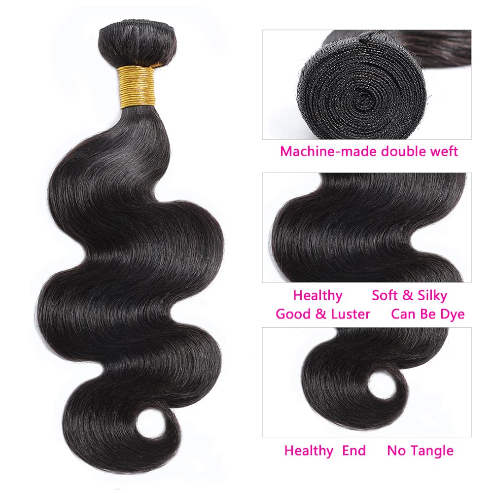 Selina Hair 24 24 24 Inch Brazilian Body Wave Bundles Human Hair Bundles 3 Bundles 300G Remy Hair Unprocessed Human Hair Weave H