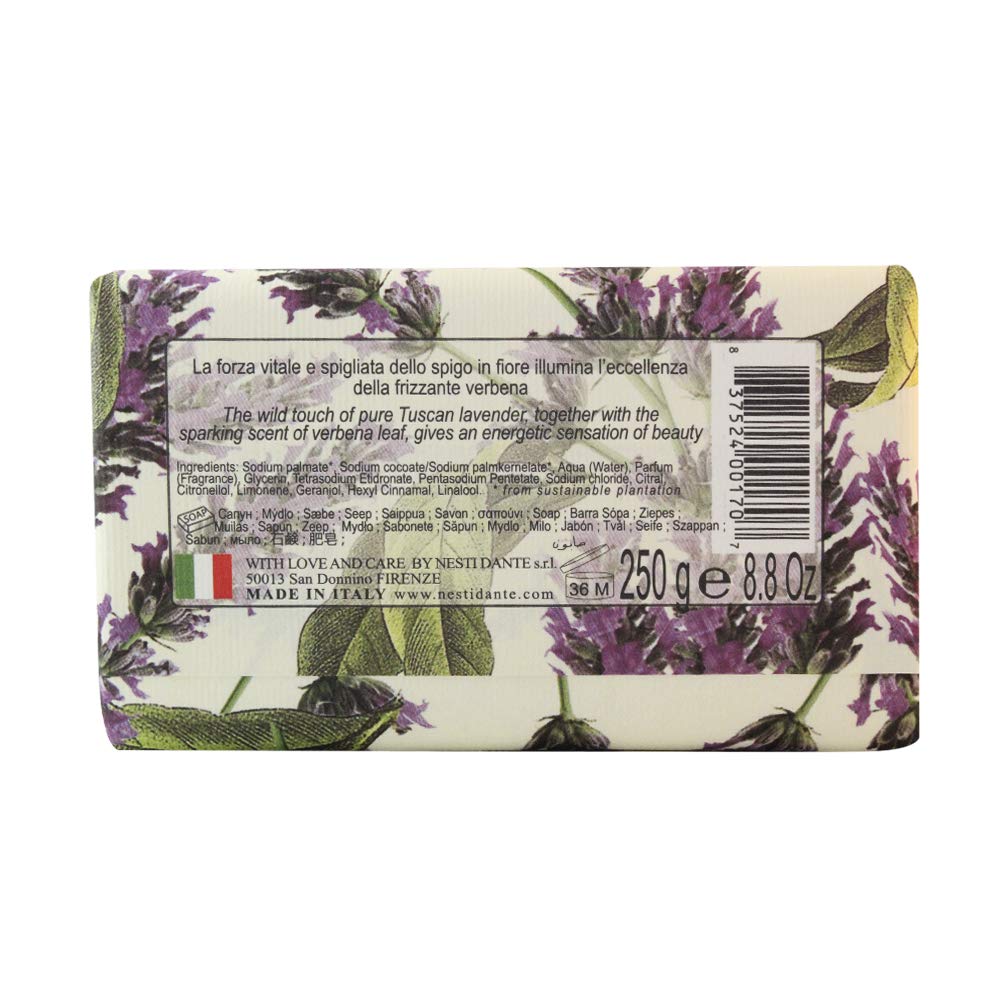 Nesti Dante Romantica Sparkling Natural Soap - Wild Tuscan Lavender & Verbena 250G/8.8Oz