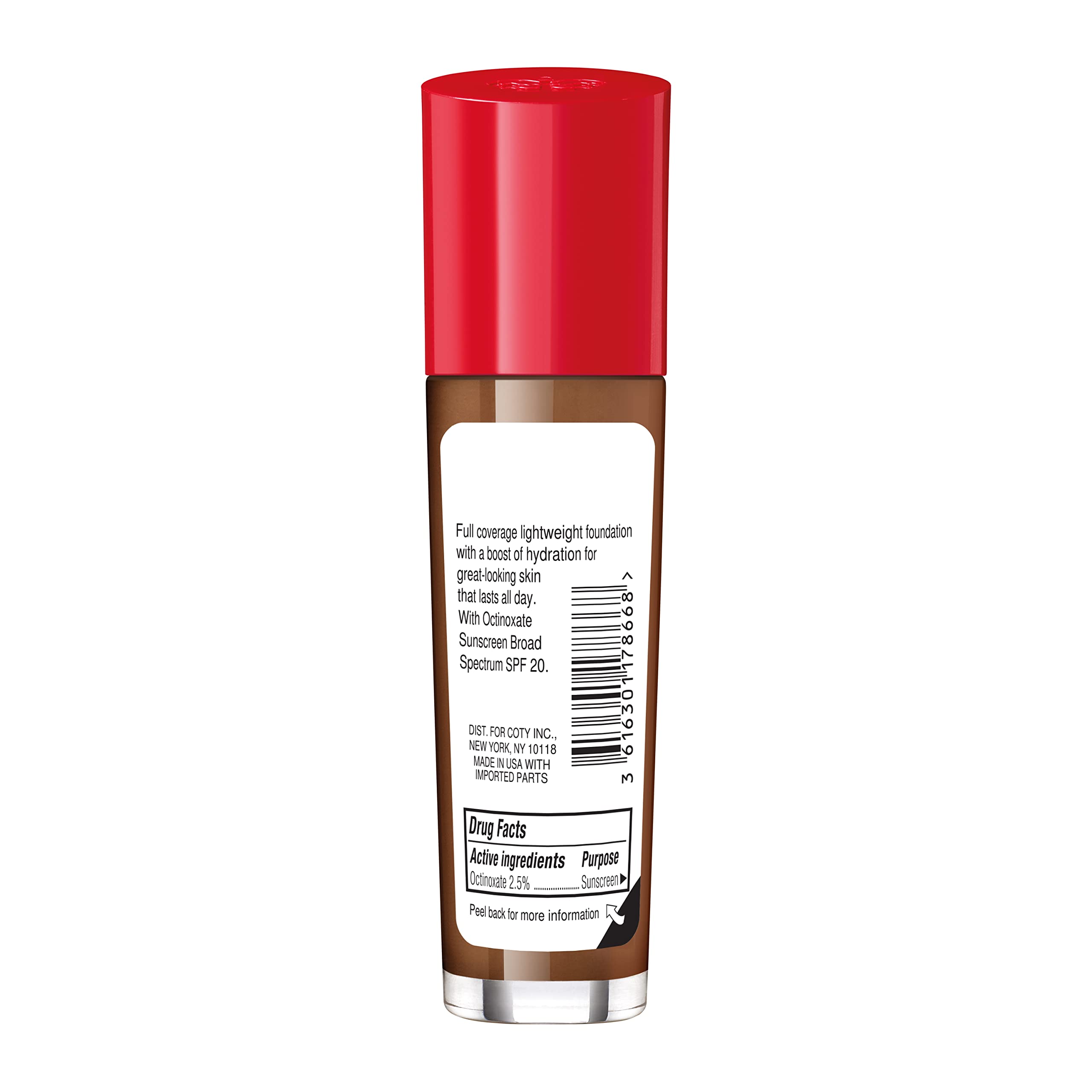 Rimmel London Lasting Finish 25Hr - 600 Warm Coconut - Foundation, 25-Hour Wear, Full Coverage, Waterproof, 1Oz