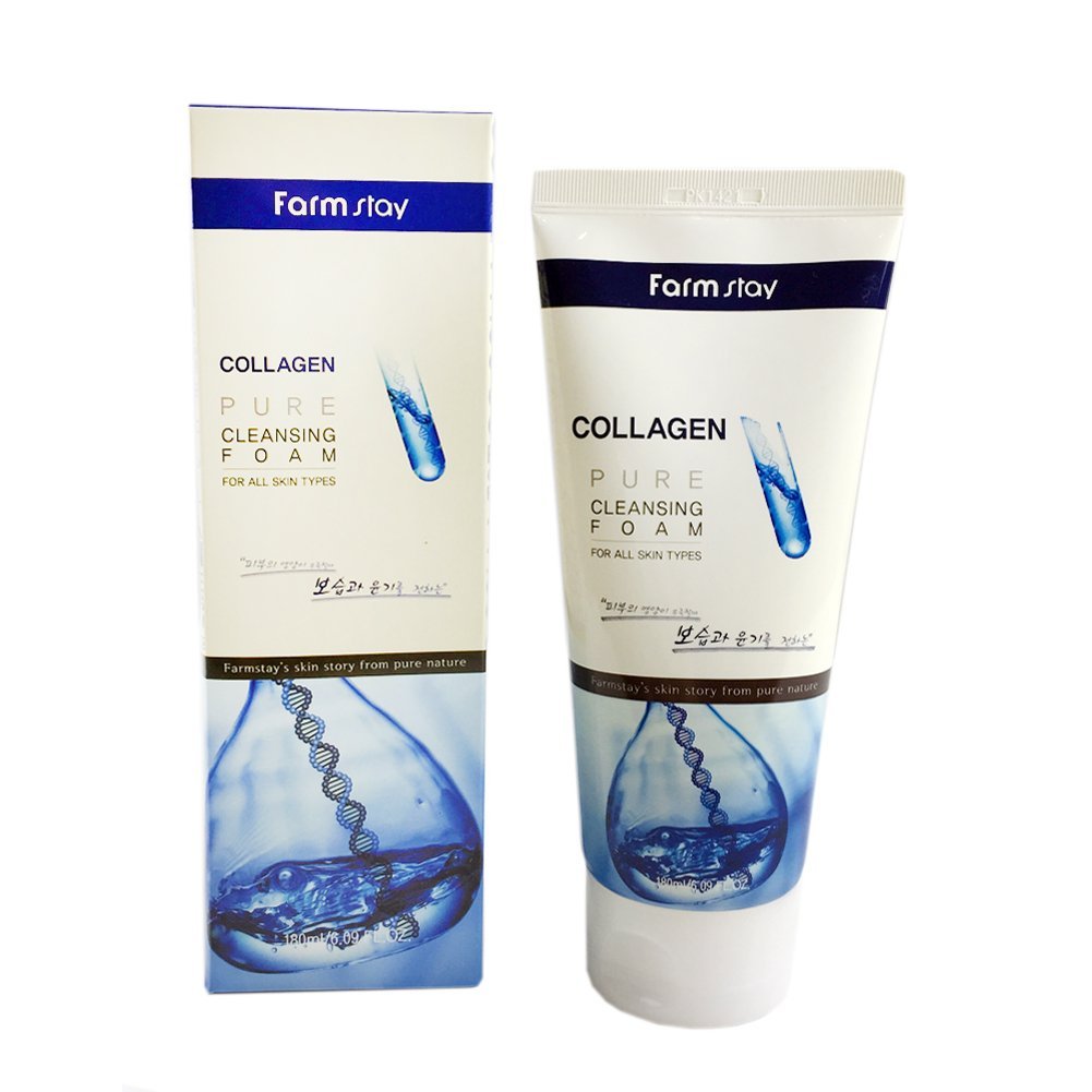 Farm Stay Korean Pure Collagen Foam Cleanser [ 180ml / 6.09oz ] ????