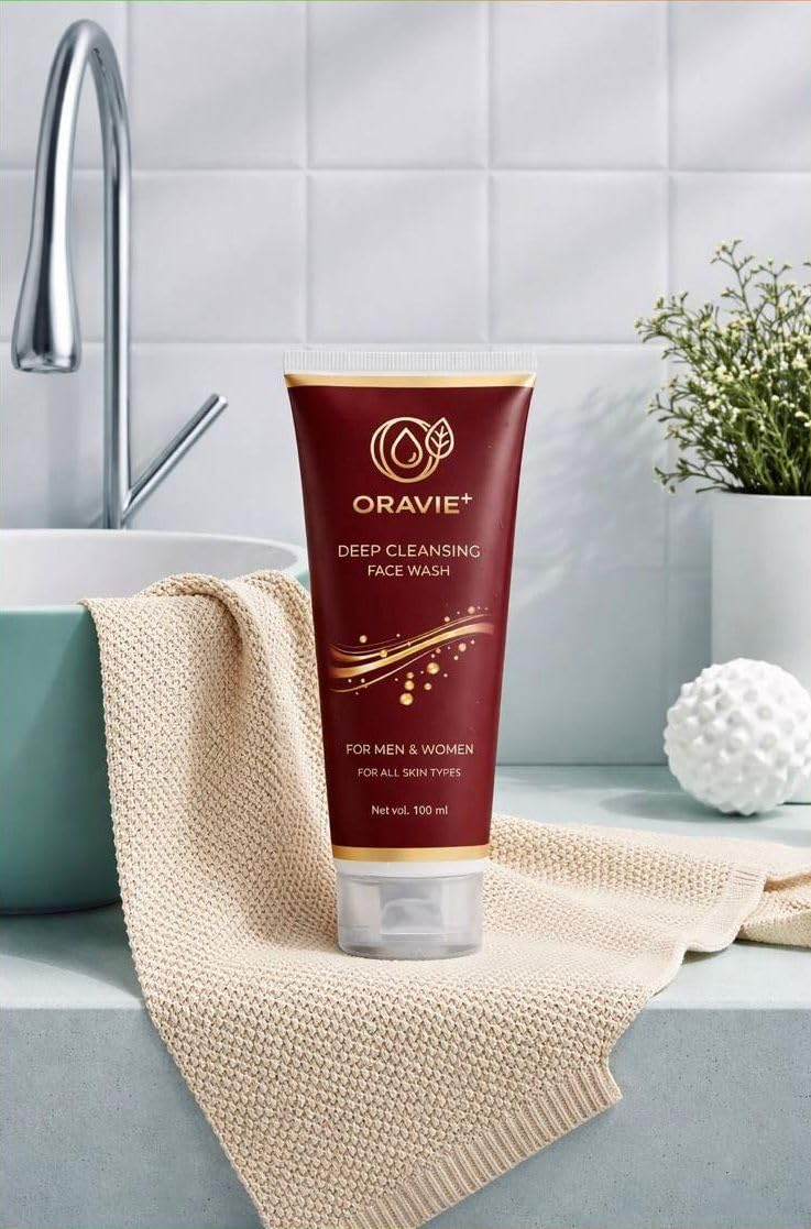 Oravie+ Deep Pore Clean Foaming Face Wash For Daily Use | Facewash With Seawood Extract | Minimizes Pores, Controls Excess Oil &