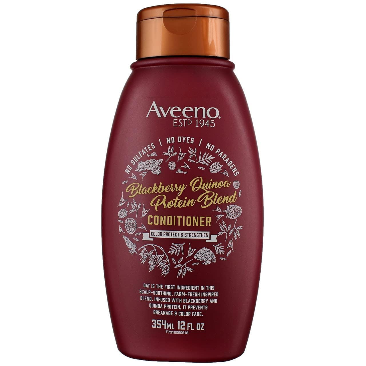 Aveeno Blackberry Quinoa Protein Blend Conditioner, 12 Fl Oz/354Ml