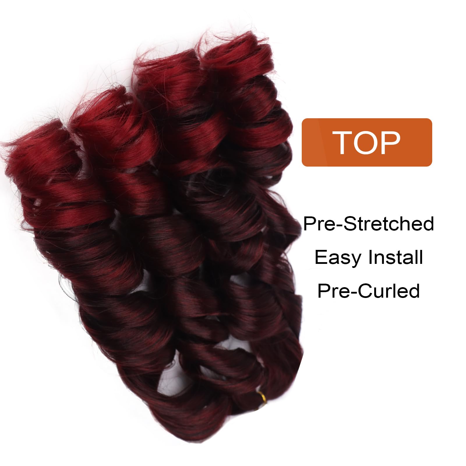 French Curly Braiding Hair Pre Stretched 22 Inch 8 Packs Curly Braiding Hair French Curl Crochet Braids Wavy Crochet Hair With C