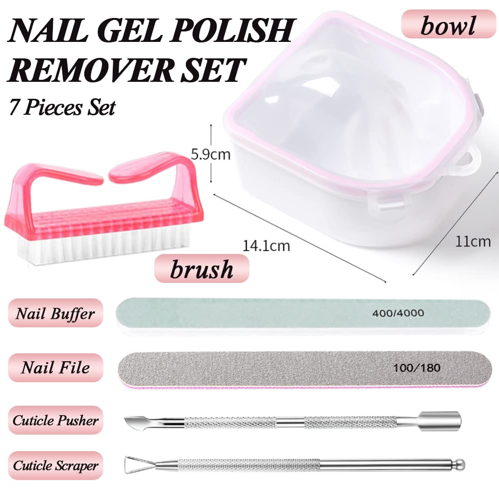 Nail Soaking Bowl, Gel Nail Polish Remover Kit, Manicure Bowl For Hand, Dip Powder Remover Tools, Nail Soak Off Bowl For Acrylic