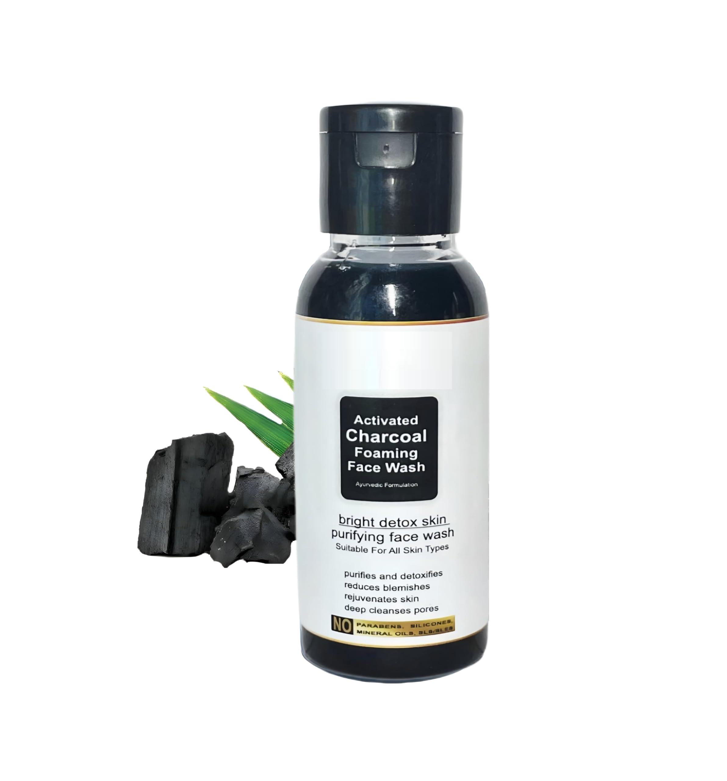 Glamezone Bright Detox & Skin Purifying Activated Charcoal Foaming Face Wash (50 Ml)
