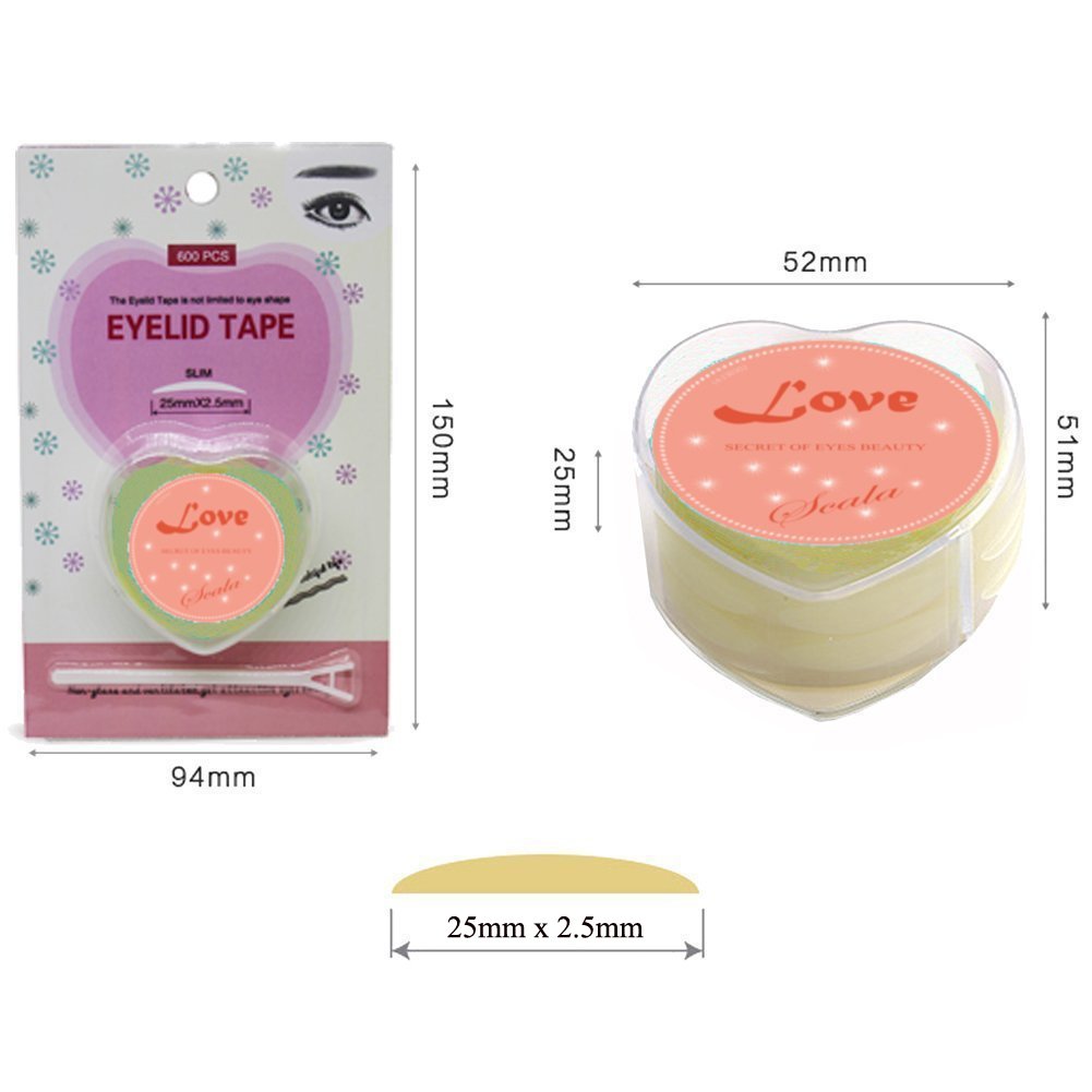 Dedila Pro 600 Pcs By A Box Makeup Breathable Eyelid Tape Big Eye Decoration Invisible Fold Eyelid Shadow Sticker Double Eyelid