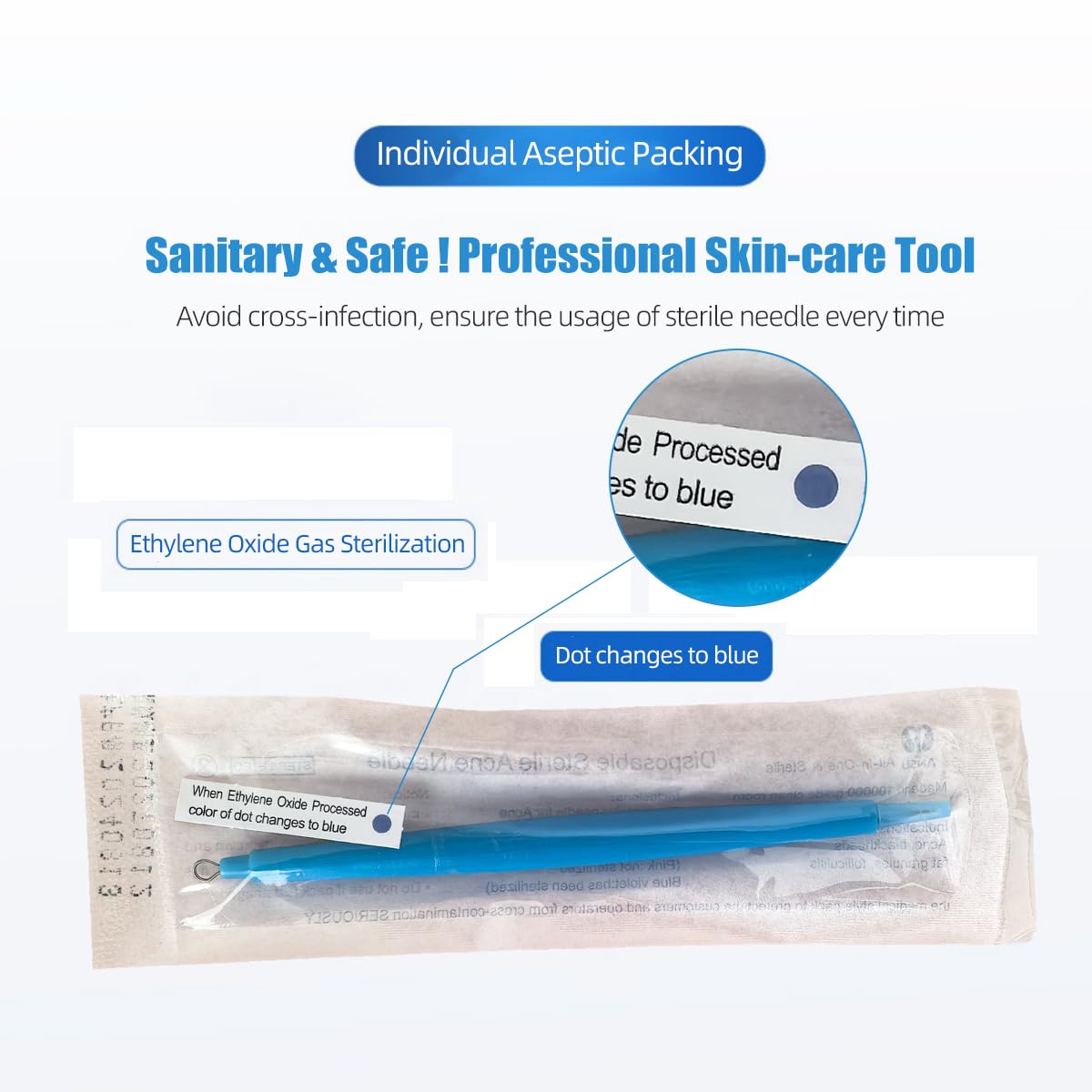 10 Pack of Disposable Sterile Acne Remover Tools Safe Pimple Popper Tool Aseptic Blackhead Remover Tools Sanitary Comedone Extra