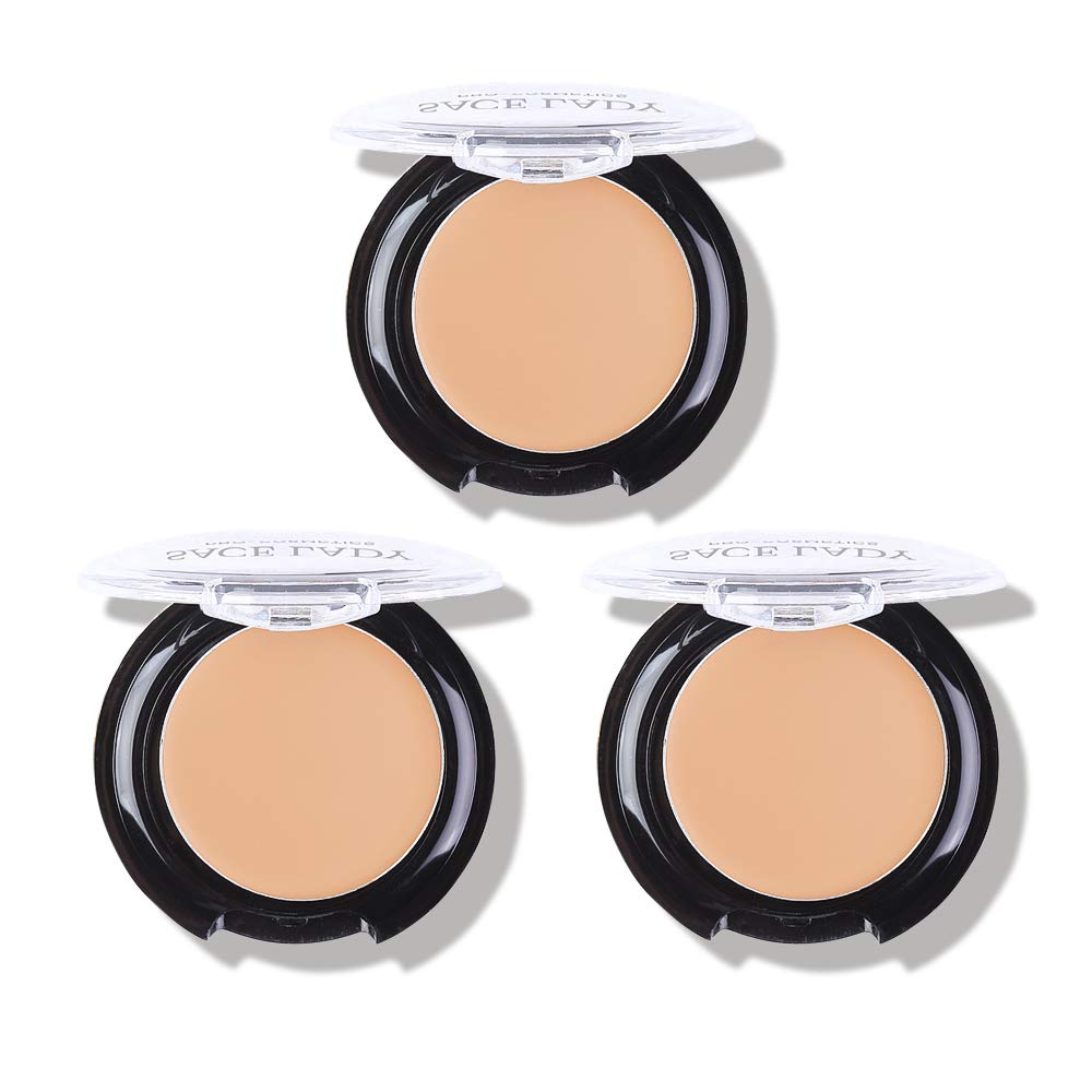 3 Pack Full Coverage Concealer Cream Makeup, Waterproof Matte Smooth Concealer Corrector For Dark Spot Under Eye Circles/Blemish