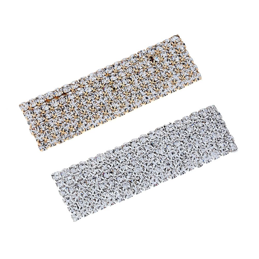 NOLITOY 2pcs Diamond Hairpins Hair Clips, Alloy Headdress Barrettes for Women and Girls, Decorative Black Rhinestone Hair Access